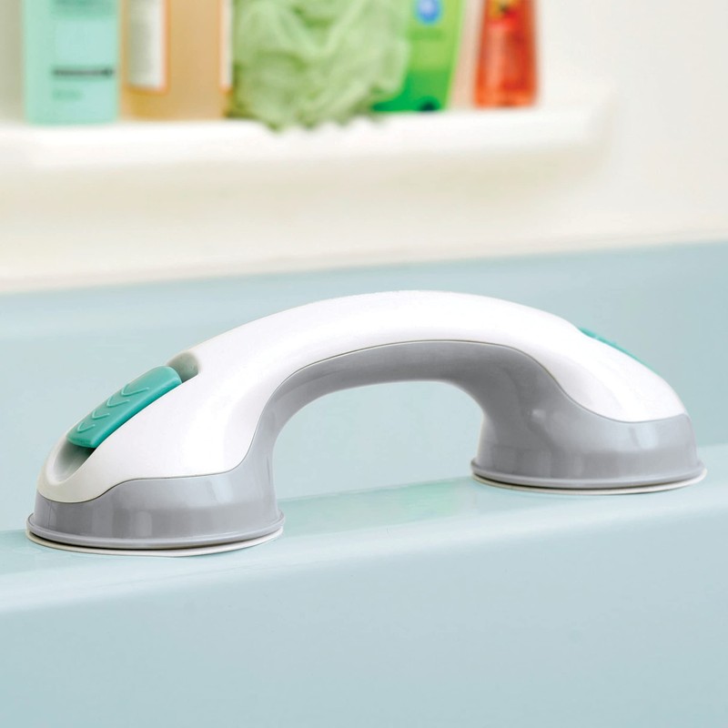 Collections Etc Suction Tub and Shower Bar 16", White