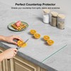 Tempered Glass Cutting Board with Lips, Clear Cutting Board, Easy