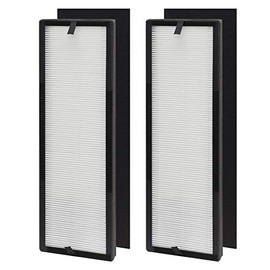 Lhari NEA-F1 True HEPA Replacement Filter & NEA-C1 Active Carbon Filter, Compatible with Eureka NEA120 Air Purifier and Toshiba Air Purifier CAF-W36USW, 2-Pack