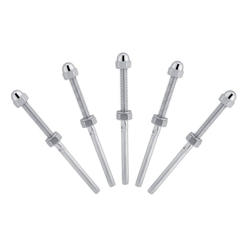 Cafopgrill Threaded Cable Tensioners, 10-Pack Stainless Steel Cable Threaded Terminal