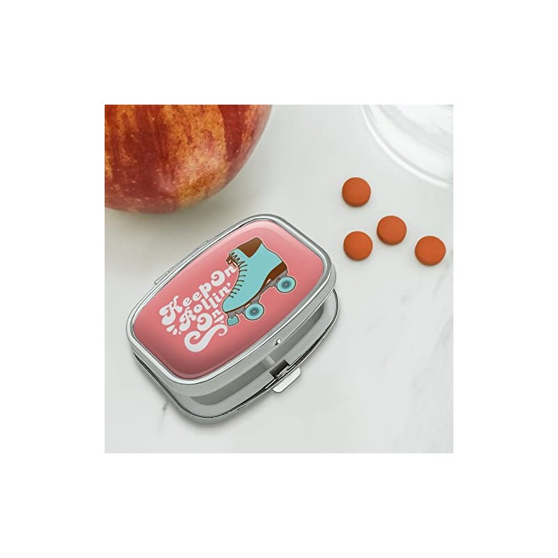 Roller Skates Derby Keep On Rolling Skating Rectangle Pill Case