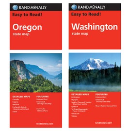 Rand McNally State Maps: Oregon and Washington (2 Maps)