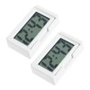 ULTECHNOVO 2pcs Mini Digital Car Clock White Dashboard Clock Student's