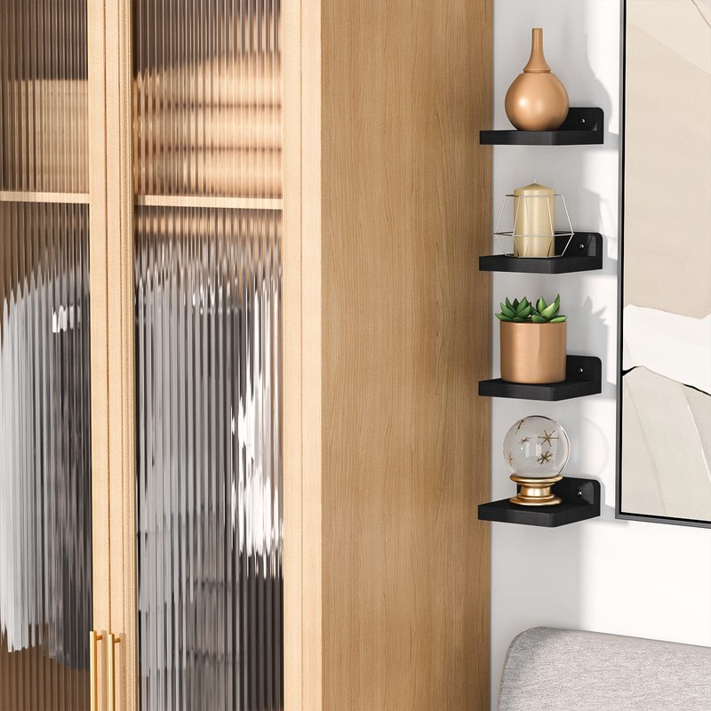 SRIWATANA Wall Rack Wall Shelves Small Display Shelves Set of