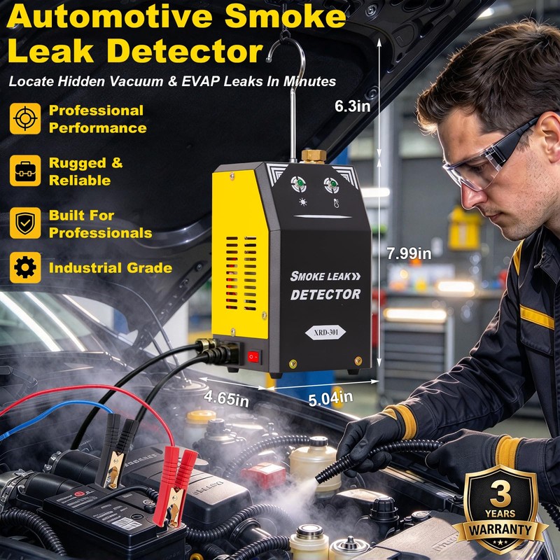 Automotive Smoke Machine with All Accessories & 100ml Smoke Fluid