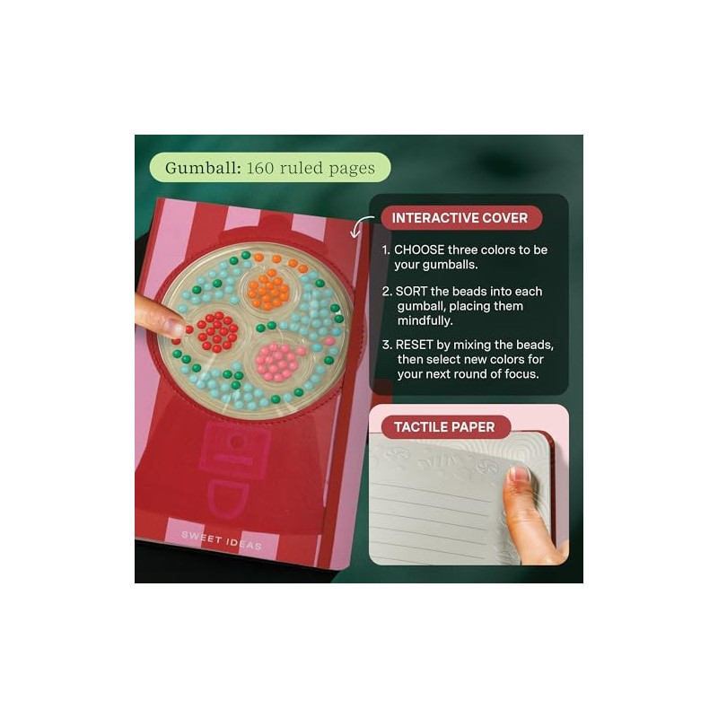 Lifelines Sensory Bead Journals, Papaya & Gumball 2 Pack Set