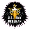 Army Veteran Eagle Head Decal (12")