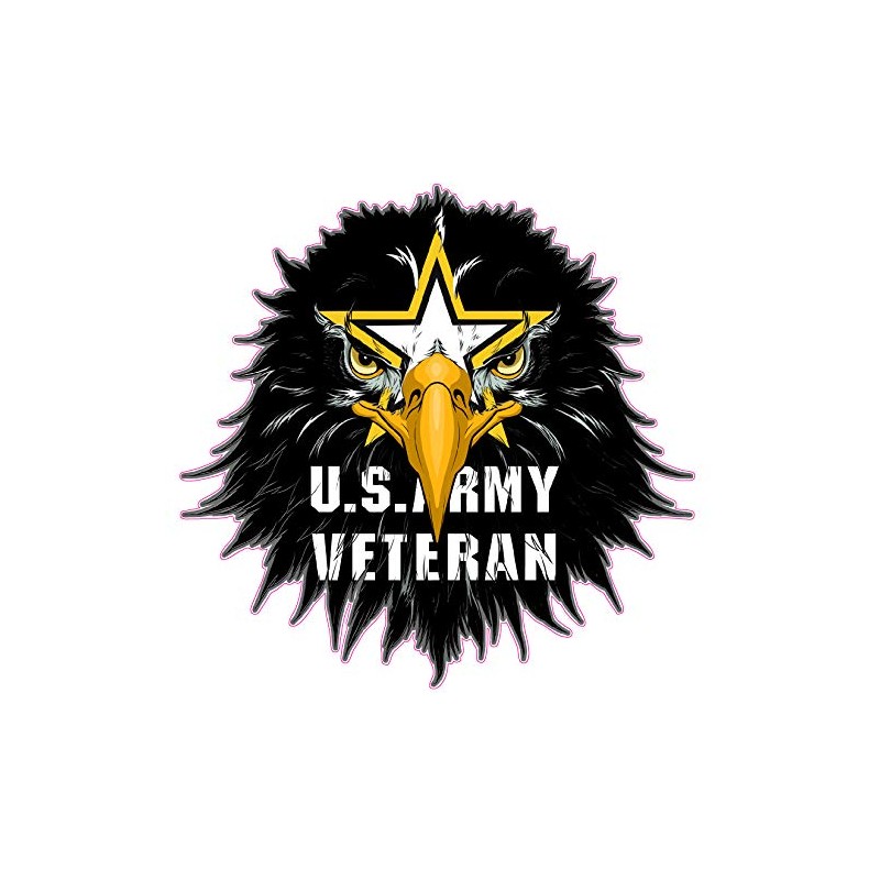Army Veteran Eagle Head Decal (12")