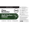 Clean Revolution Multi Surface Cleaner Refill Supply, Non-Toxic, Eco-Friendly &