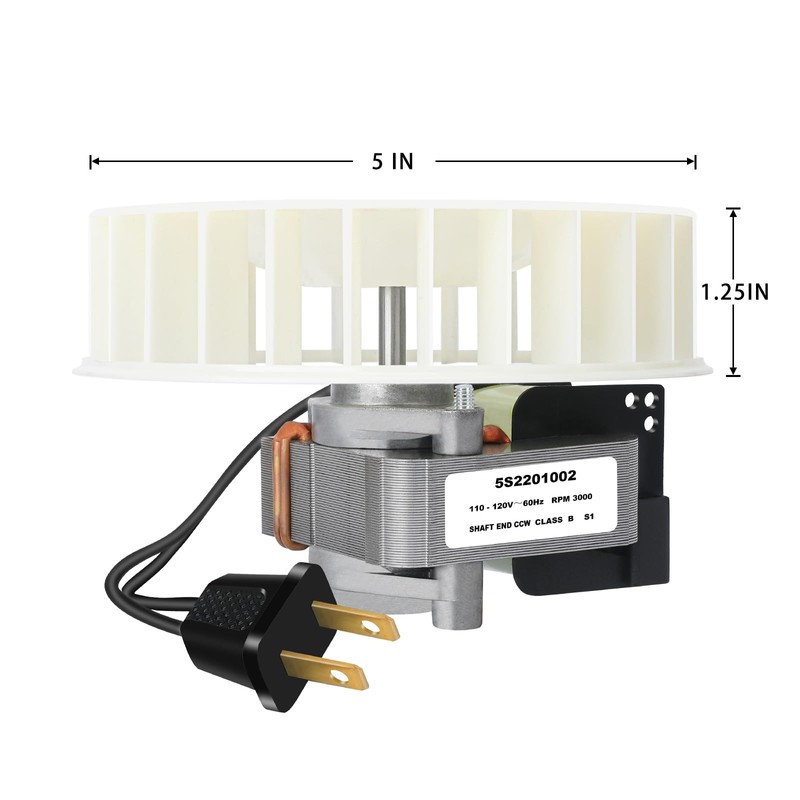 Upgraded Bathroom Exhaust Fan Motor and Blade Kit, 80 CFM