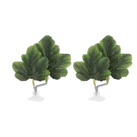 CAPASTEC Betta Fish Bed, Betta Leaf Bed, Plastic Betta Hammock, Betta Hammock Pad with Suction Cup, Betta Fish Resting Place Betta Aquarium Decor 2 Pc