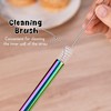 NiHome Extra Wide Reusable Iridescent Stainless Steel Drinking Straws for