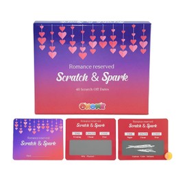 OHOME 40 Scratch Off Date Card - Birthday Gifts for Him Her - Boyfriend Girlfriend Couples,Anniversary,Wedding Engagement,Bridal Shower,Stocking Stuffers,Travel Essentials