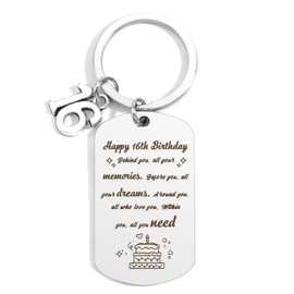 Nurplexl 16th Birthday Gifts Girl Boys,Sweet 16 Gifts For Girls,Gifts For Teenage Girls Boys,Inspirational Keychain,Birthday Keyring Gifts For Daughter Son Grandchild Sister Christmas Graduation