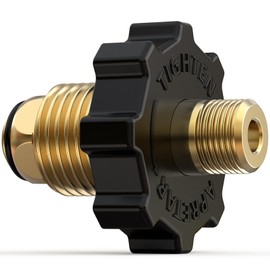 Onlyfire 5041 Soft Nose POL Propane Gas Fitting Adapter with Excess Flow X 1/4 Inch Male Pipe Thread, Brass