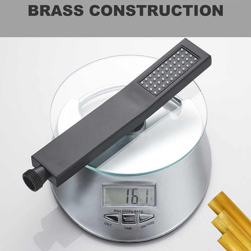 ZGZJWZ Handheld Shower Head，High Pressure Black Shower Head,Water Saving Detachable