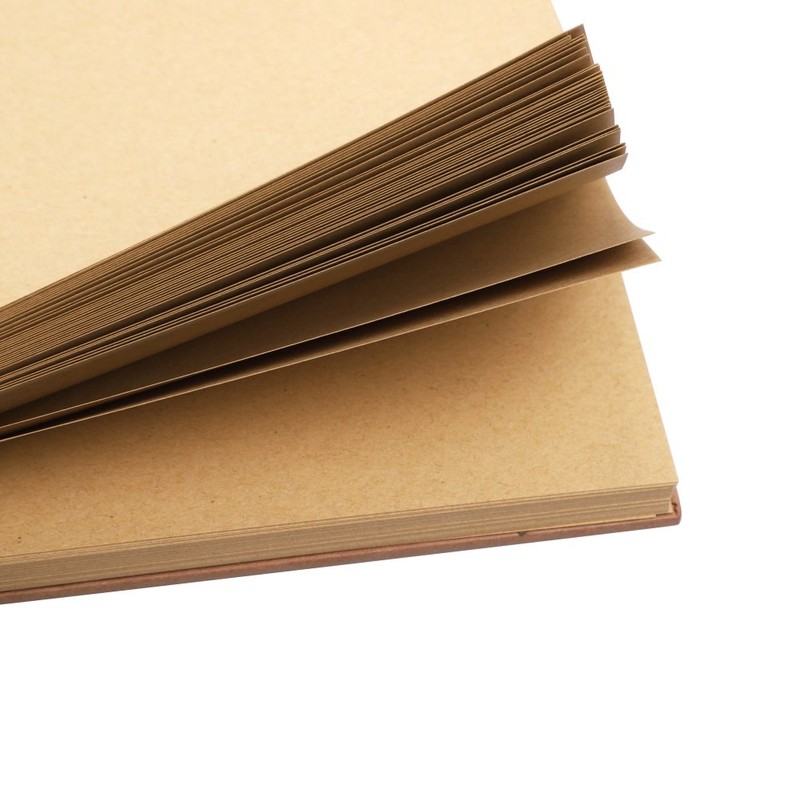 A4 Kraft Scrapbook,Blank Ring Binder Notebook Notepad Loose Leaf Sketchbook