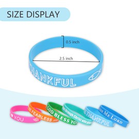 Colorful Silicone Bracelets Christian Jesus Wristbands for Men Women Bible Verses Bracelets Motivational Christian Rubber Bracelets Faith Hope Wristbands Bracelets Inspirational Bracelet for Adults Motivational Bracelet