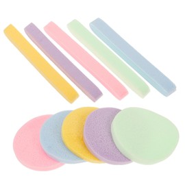 IWOWHERO 60 Pack Colorful Facial Cleansing Sponges Makeup Removal Travel-friendly Face Wash Puff for Women