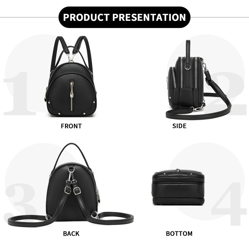 Miss Lulu Waterproof PU Leather Women's Backpack - Lightweight Small