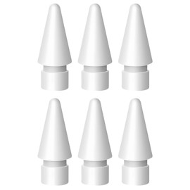 6 Pieces Tip for 2nd Generation, Replacement Pen Tips, Stylus Pen Tips, Highly Sensitive Precise, Wear-Resistant, Soft & Hard Precise Control, Compatible 1st & 2nd Generation Original, White