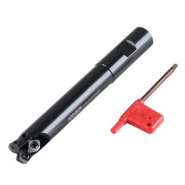 Accusize Industrial Tools High Feed End Mill, 3/4" Cutting, 3/4" Shank, 2 Fl, Carbide Trigon WPGT050315ZSR TiAlN Coated Inserts, 0028-0034