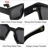 [SHEEN KELLY] Retro Square Sunglasses for Men Women Vogue Thick