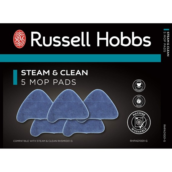 Russell Hobbs Mop Pads, Pack of 5, Blue