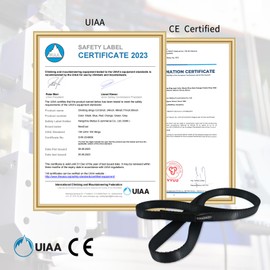 NewDoar CE & UIAA Certified Climbing Sling 16mm Nylon Sling Runners 22KN 4840LB Climbing Utility Cord Rock Climbing,Creating Anchors System,Rappelling Gear,Perfect for Tree Work-Black/24''(60cm) 1pcs