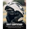 ILM Motorcycle Dual Visor Modular Flip up Full Face Helmet