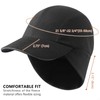 GADIEMKENSD Women's Winter Reflective Fleece Ponytail Hat with Drop Down