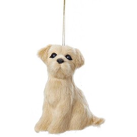 Kurt Adler Plush Dog Ornament - Yellow Lab