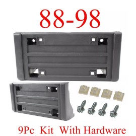 Aftermarket Products 9Pc 88 98 Chevy Front License Plate Bracket W Hardware, Truck, Tahoe, GMC Yukon
