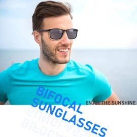 BLOEXCLU Bifocal Reading Sunglasses for Men UV400 Protection Outdoor Bifocals Sun Readers Men Women Reading Glasses (4 Mixed A, 3.5, Diopters)
