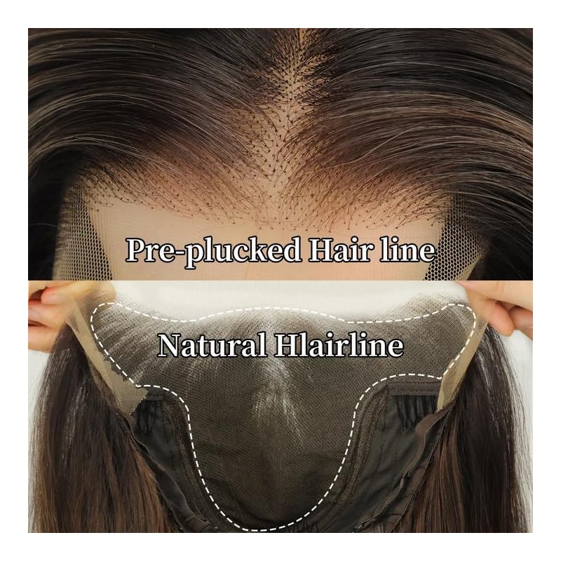 13x6 Lace Front Brown Highlight Wig for Women,Layered Wig 26Inch
