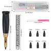 Adjustable Screw Punch, 6 Tip Sizes Belt Hole Puncher, Wood
