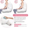 SUNSIDE Reading Pillow with Cat Design,Back Pillows for Sitting in