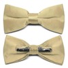 tiemart Men's Pre-Tied Clip-On Bow Tie (Sparkling Champagne)