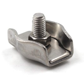 M2 304 Stainless Steel Bearing Simplex Single Bolt Wire Rope Clip Cable Clamps for Wire Rope Wire Cables (20PCS)