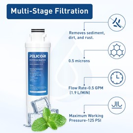 PeliCori MIWF6200/MF-2008-R2 Filter, Compatible with Zline MIWFT2100, Thor Kitchen WF200, Sharp SJWF200, Insignia NS-WF26SS0-1 filter (white 2 Pack)