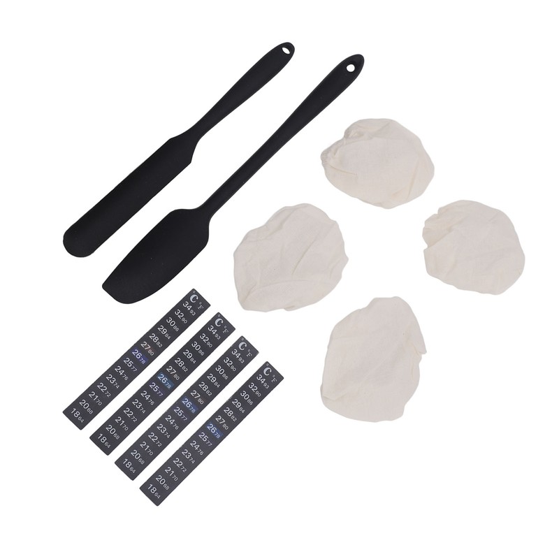 Sourdough Starter Set with Thermometer Strip Cloth Cover Efficient Bread