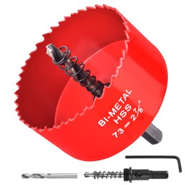 2-7/8”(73mm) HSS Bi-Metal Hole Cutter with Pilot Drill Bit, Hole Saw for Wood, Plastic, Drywall, Metal Sheet
