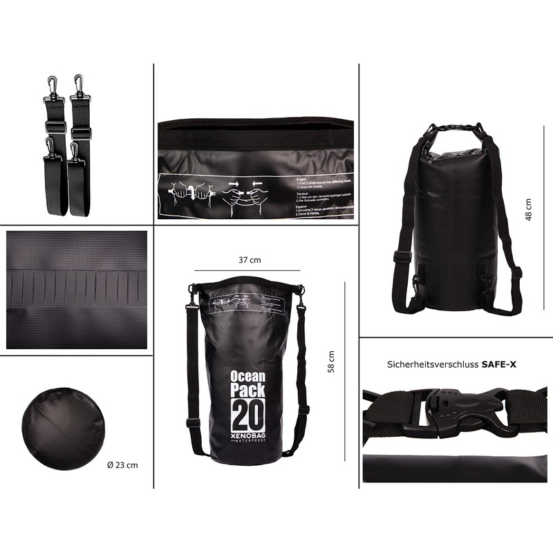 Xenobag Waterproof Bag 3 Litres Or 20 Litres/Dry Bag, Small/Ocean