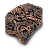 Fenrir Wolf Zoomorphic Kilt Belt Buckle - Color: Chocolate Bronze