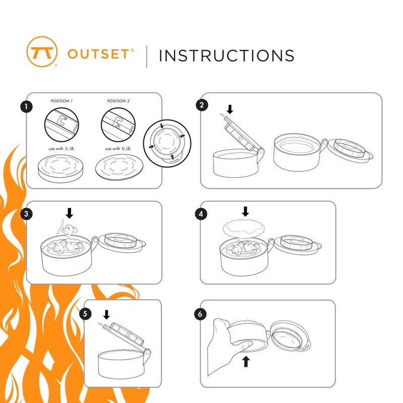 Outset Q122 Burger Stuffer, 1 EA, Black
