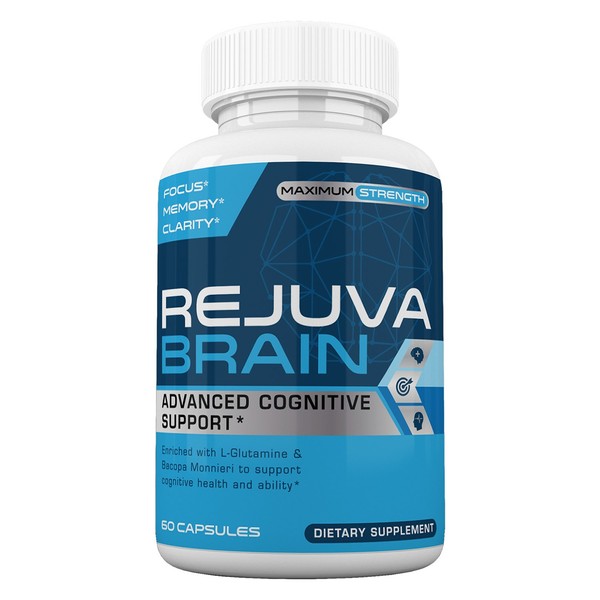 Rejuva Brain- Advanced Cognitive Support- Enriched w/L-Glutamine & Bacopa Monnieri to Support Cognitive Health and Ability