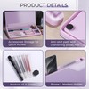 TOWON Small Compact Glass Desktop Whiteboard with Storage – 12