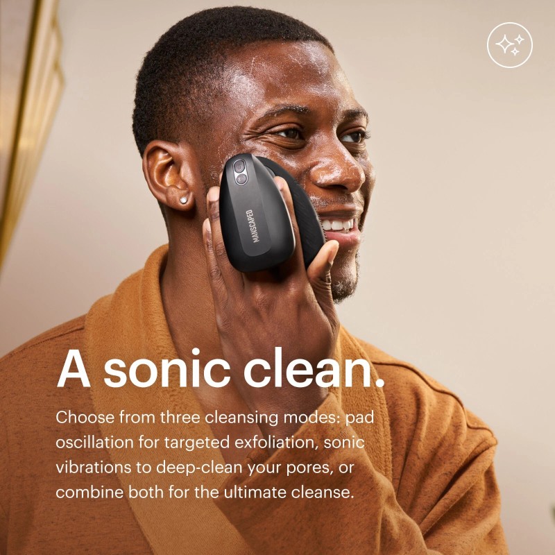 MANSCAPED® The Face Buffer PRO - Men's Electric Silicone Face