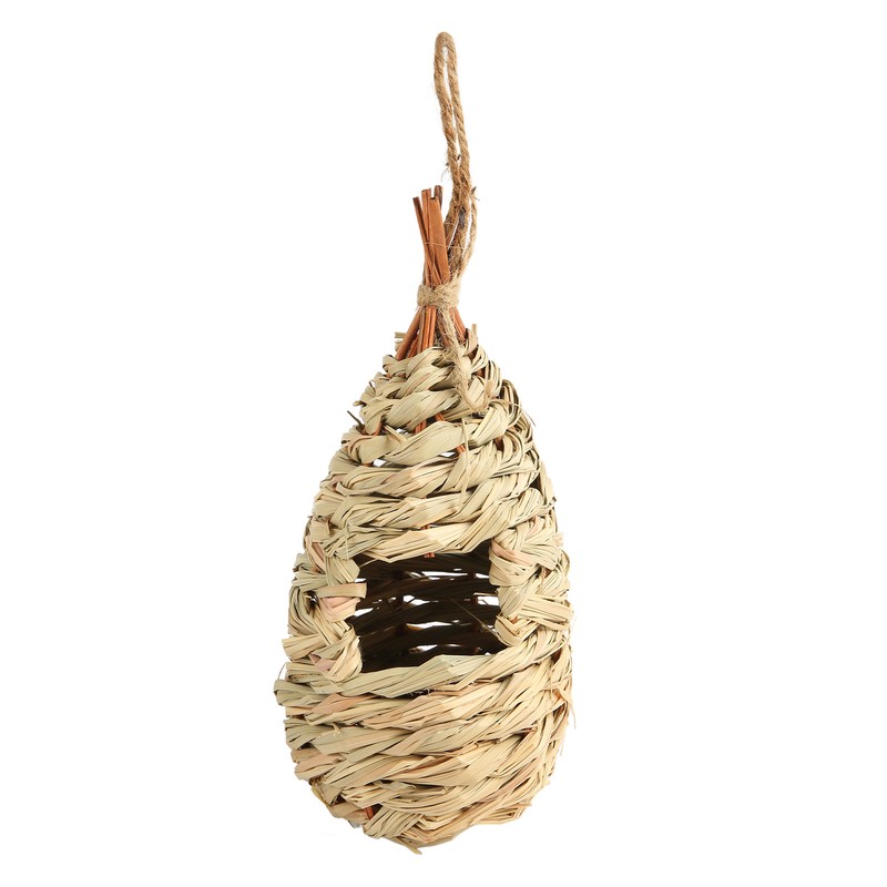 3Pcs Hummingbird House Small Grass Hanging Hand Woven Hummingbird House