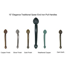 Re-Source Industries 10 in. Elegance Traditional Aluminum Pull Handles Carriage House Hardware - Copper